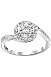 купить часы ATTRACT LIGHT:RING SWIRL CZWH/CRY/RHS 55 