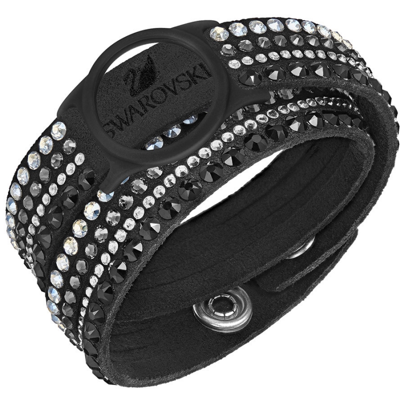 Браслет black. Браслет Slake Deluxe Swarovski. Swarovski Slake: Deluxe DMUL / черный браслет. Swarovski Bracelet Lthr Jet. Кожаный браслет Сваровски.